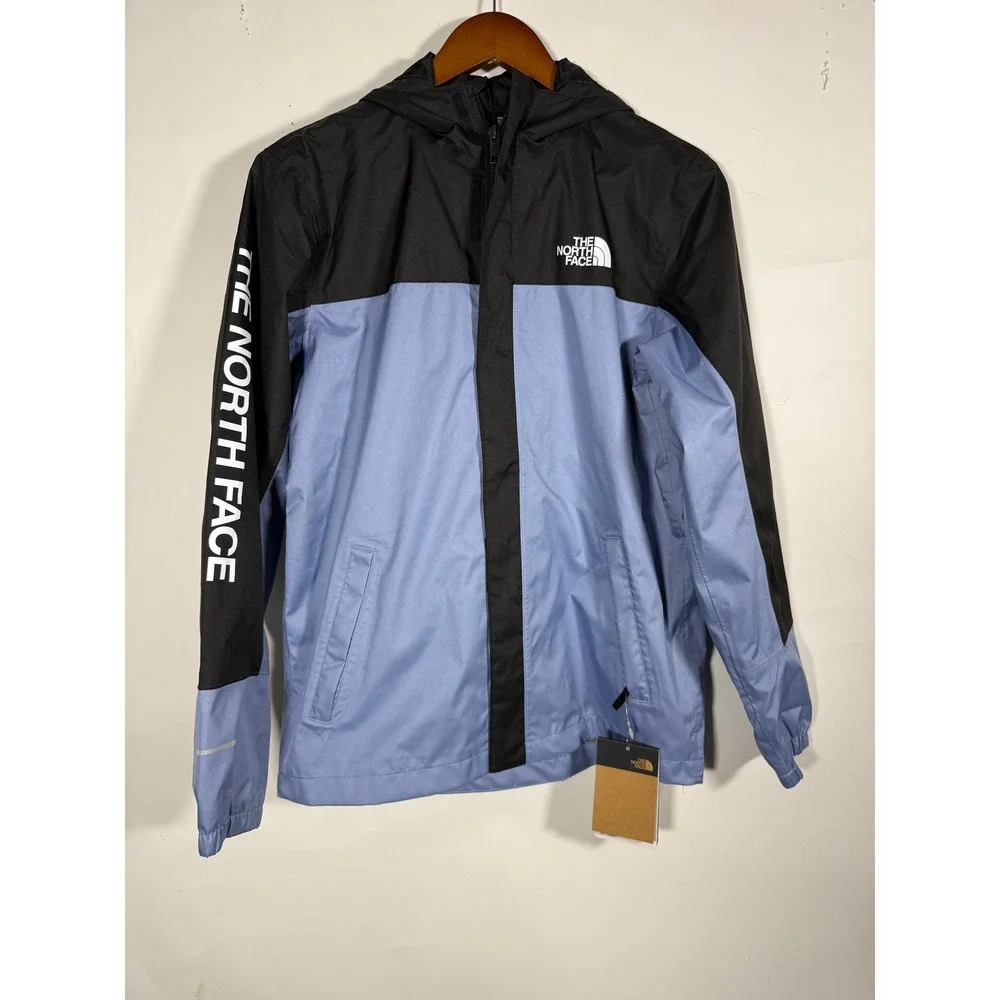 The North Face Boys Antora Rain Jacket Folk Blue Black NF0A82ST XL 14/16 NWT